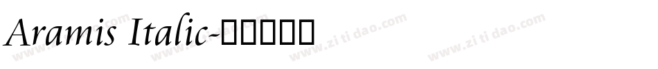 Aramis Italic字体转换